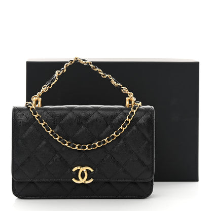 Chanel Caviar Quilted Coco First Wallet On Chain WOC Black 13 of 13