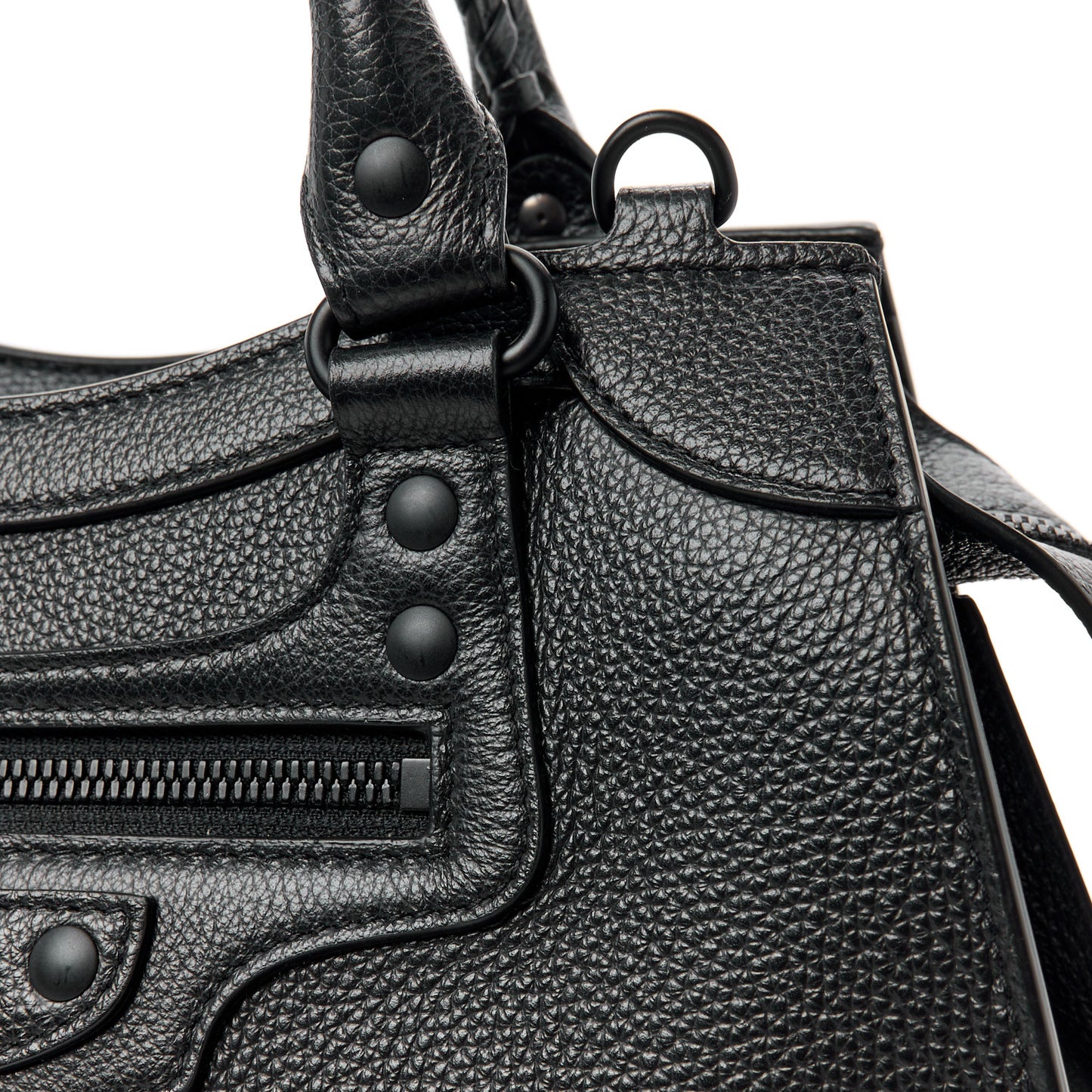Grained Calfskin Neo Classic Black Hardware S City Black