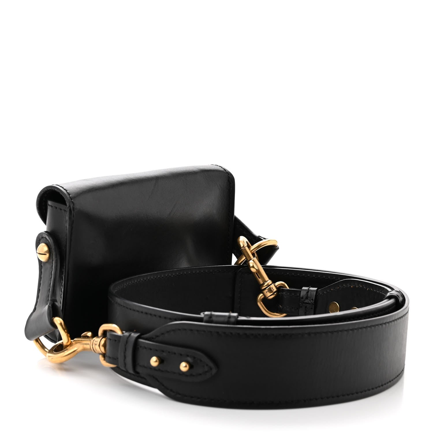 Christian Dior Grained Calfskin D-Bee Shoulder Bag Black 3 of 12