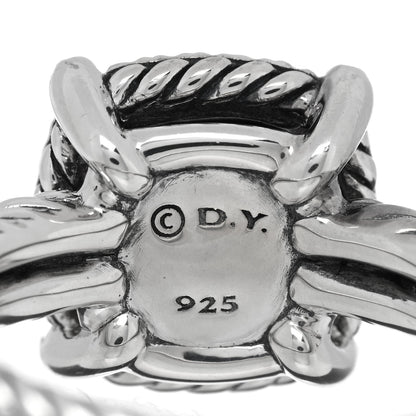 David Yurman Sterling Silver Diamond Black Onyx 9mm Chatelaine Pave Bezel Ring 53 6.5 4 of 4