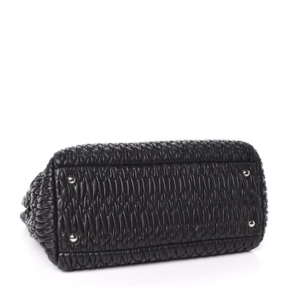 Miu Miu Nappa Matelasse Tote Black 4 of 12