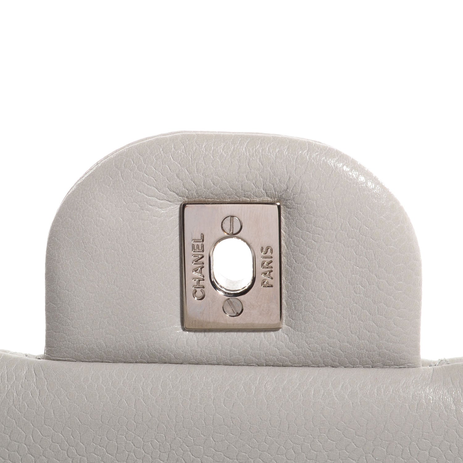 Chanel Caviar Jumbo Double Flap Light Grey 7 of 9