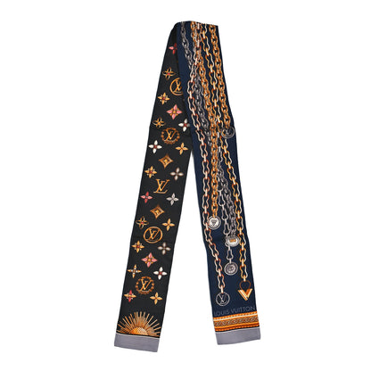 Louis Vuitton Silk Monogram Vendome Bandeau Navy 2 of 4