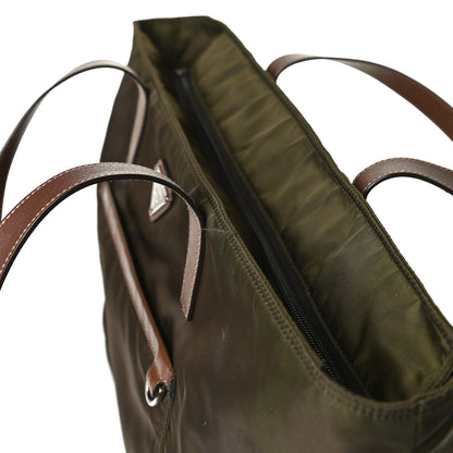 Prada Tessuto Nylon Saffiano Shopping Tote Green 19 of 19