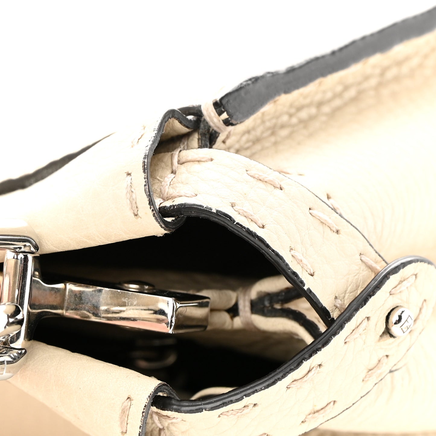Cuoio Romano Selleria Mini Peekaboo Iconic Satchel Latte