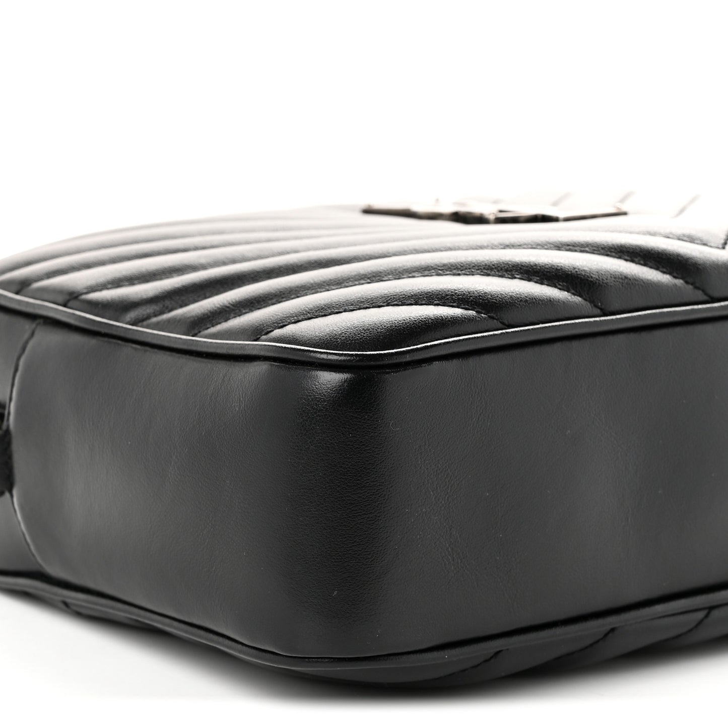 Calfskin Matelasse Monogram Lou Camera Bag Black