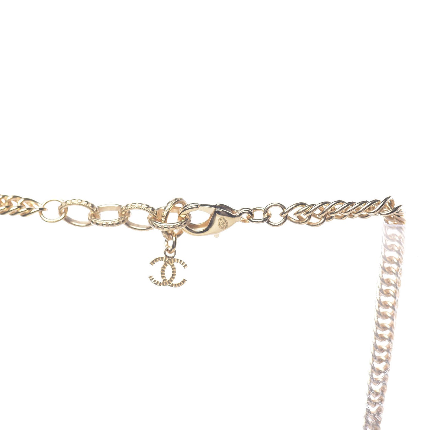 ID Dog Tag Charm Necklace Gold