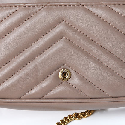 Gucci Calfskin Matelasse Super Mini GG Marmont Shoulder Bag Porcelain Rose 13 of 14