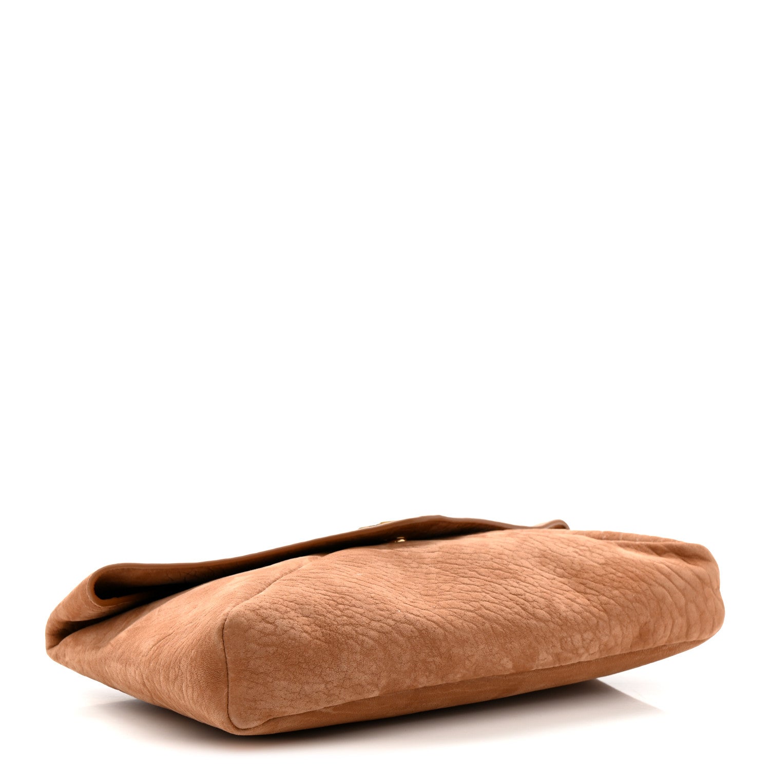 Saint Laurent Suede Large Cassandre Envelope Pouch Golden Leaf 4 of 7
