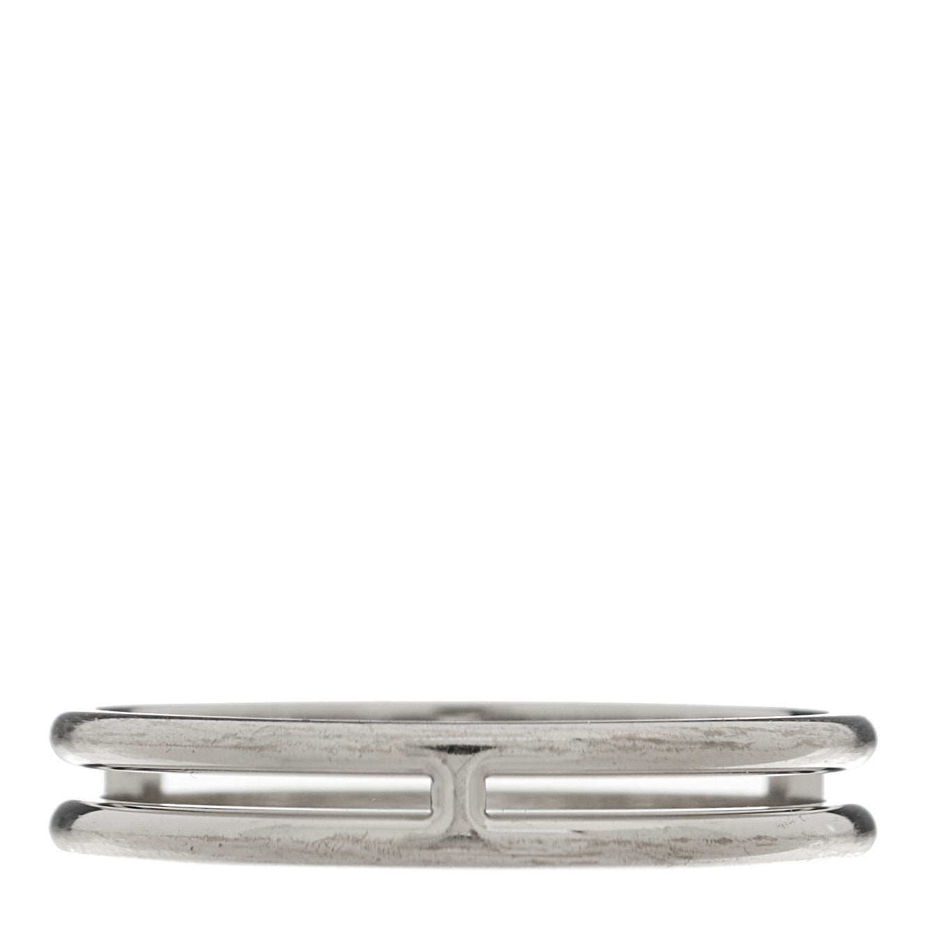 Hermes 18K White Gold Ariane Wedding Band Ring 58 8.5 1 of 6