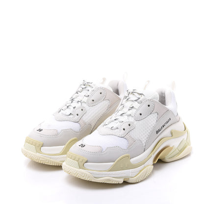 Balenciaga Fabric Mesh Womens Triple S Sneakers 39 White 3 of 9