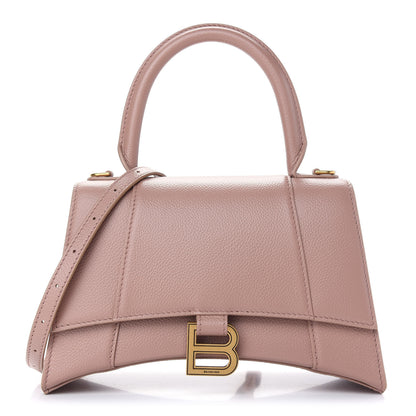 Balenciaga Grained Calfskin Small Hourglass Top Handle Bag Nude Beige 1 of 8