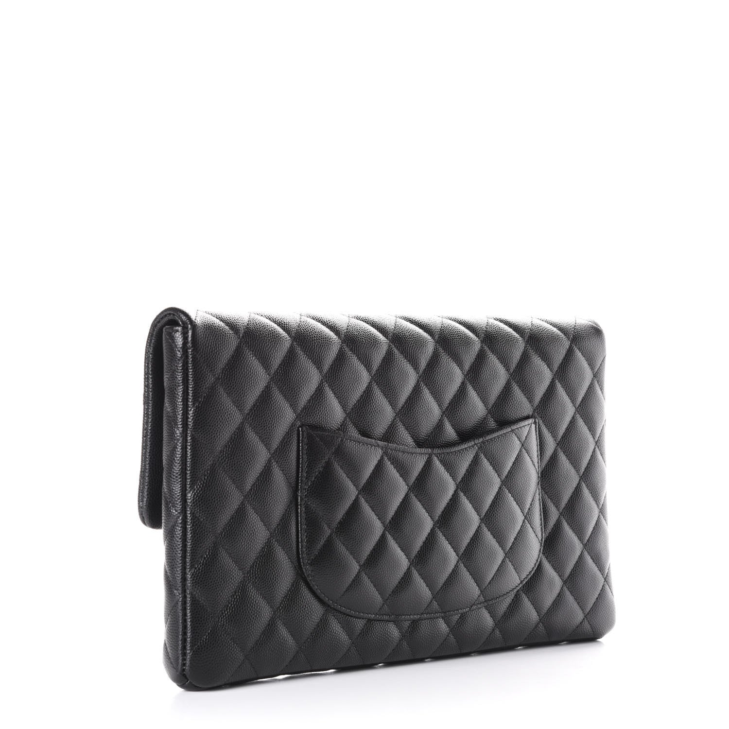 Chanel Caviar Quilted Flap Clutch Black 2 of 8