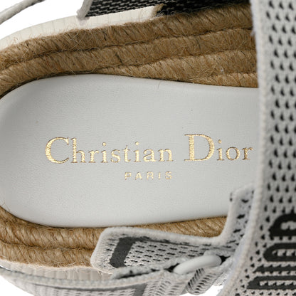 Christian Dior Technical Knit Jute Dioract 10mm Sandals 40 White Black 7 of 8
