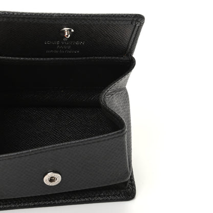 Louis Vuitton Taiga Porte-Monnaie Boite Coin Purse Black 5 of 7