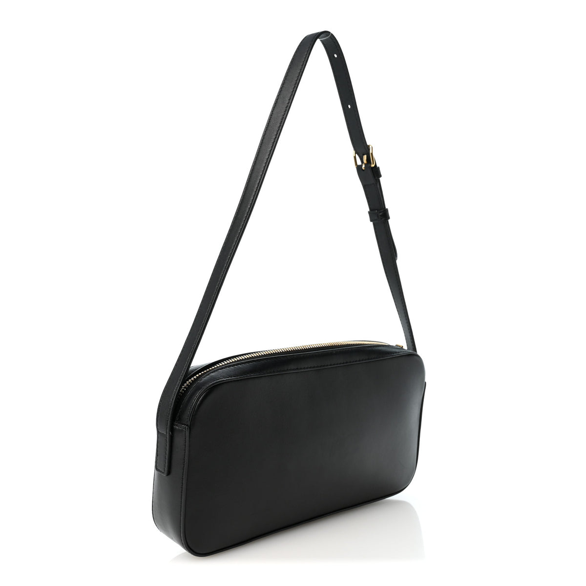 Celine Smooth Calfskin Cuir Triomphe Camera Shoulder Bag Black 3 of 10