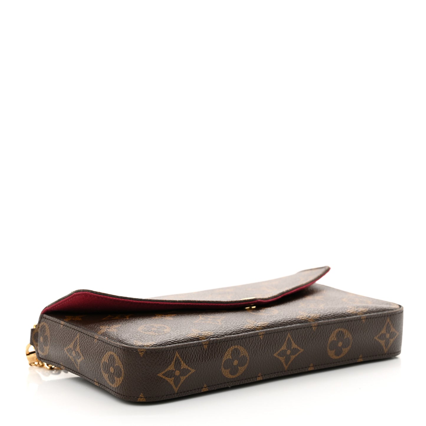 Monogram Pochette Felicie Chain Wallet Fuchsia