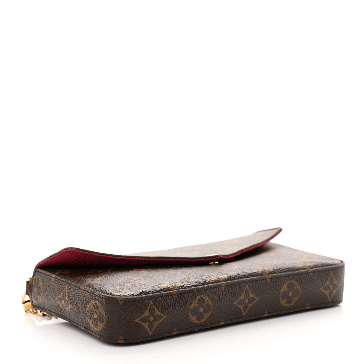 Louis Vuitton Monogram Pochette Felicie Chain Wallet Fuchsia 4 of 12
