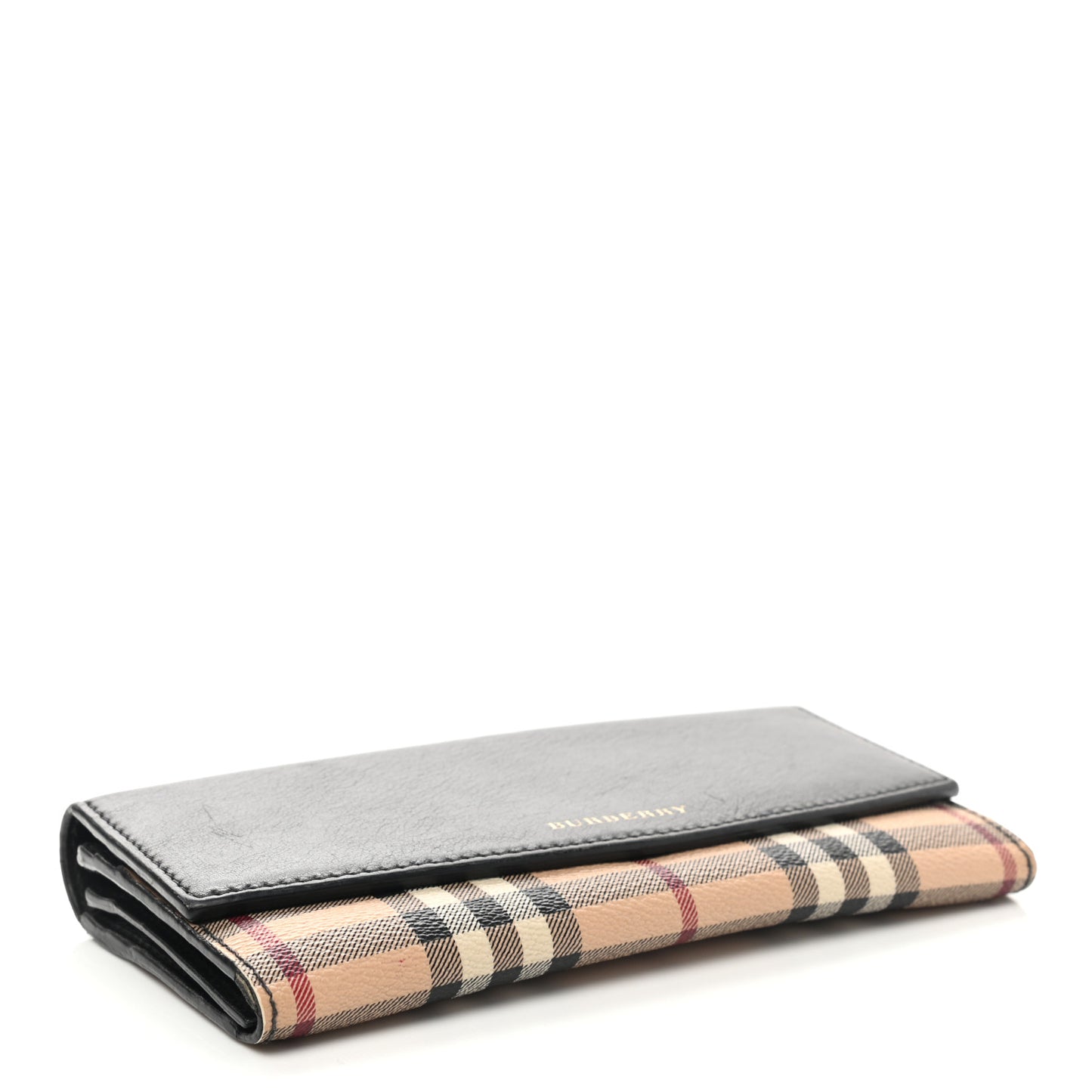 Calfskin Horseferry Check Porter Continental Wallet Black