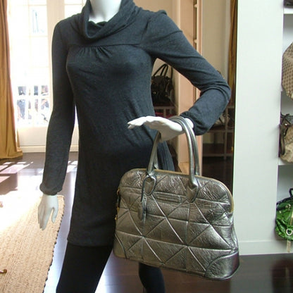 Marc Jacobs Leather Patchwork Carolyn Silver 2 of 12