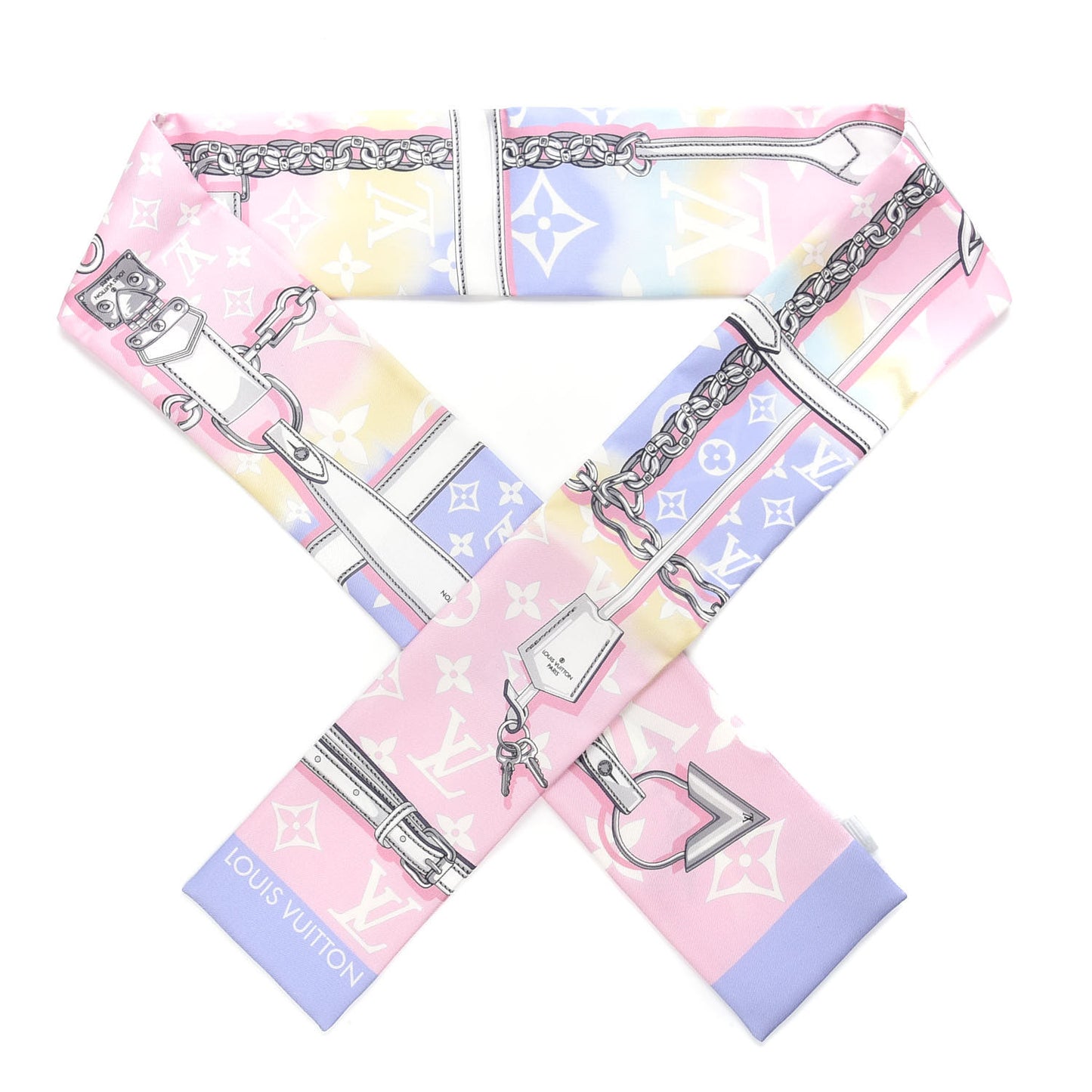 Silk Monogram Escale Confidential Bandeau Pink