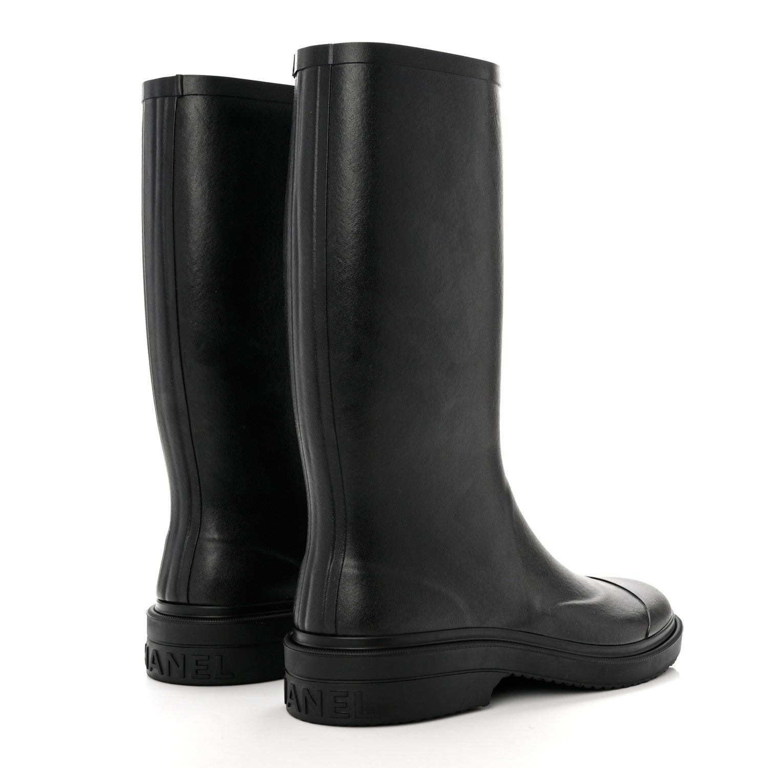 Chanel Caoutchouk CC High Boots 40 Black 4 of 8