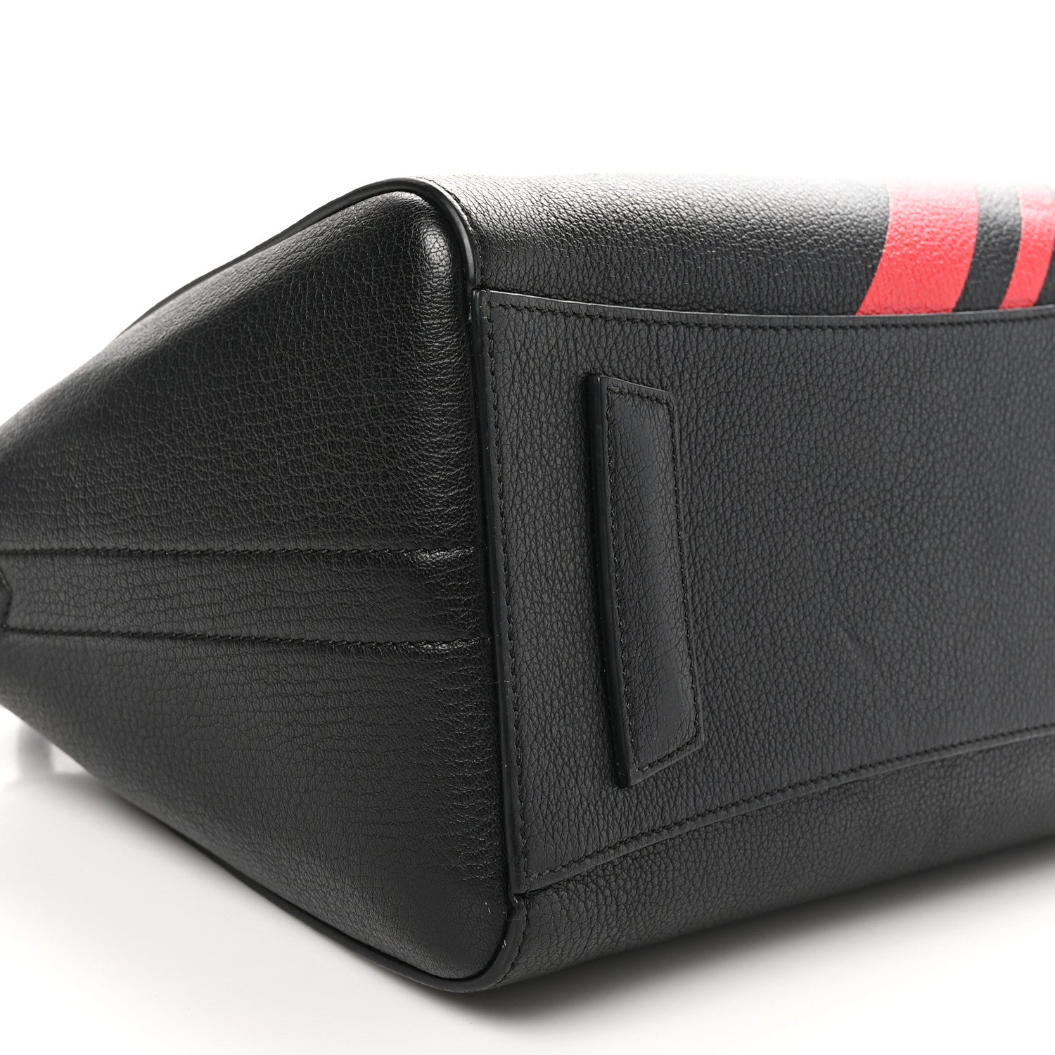 Givenchy Sugar Goatskin Striped Small Antigona Black Red 9 of 10