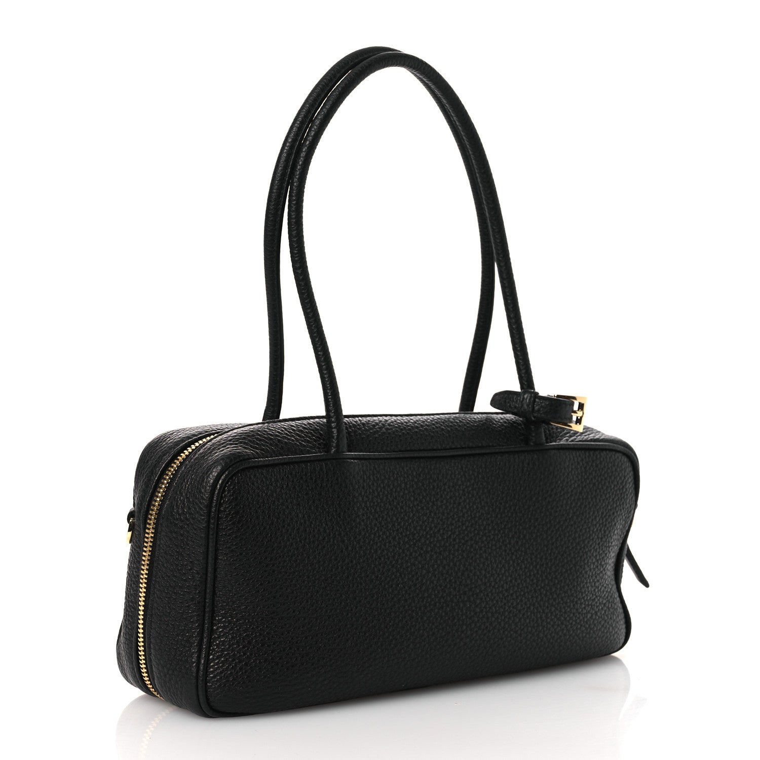 Prada Vitello Daino Medium East West Top Handle Bag Black 3 of 10