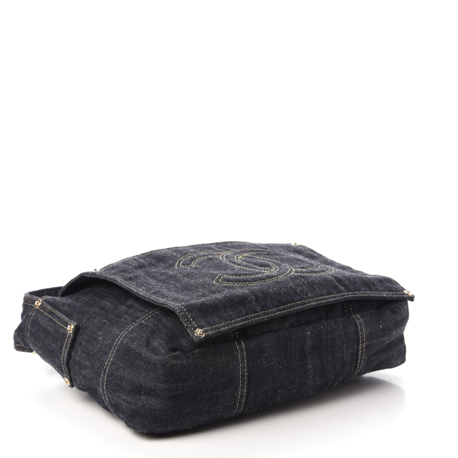 Chanel Denim CC Messenger Bag Blue 4 of 12
