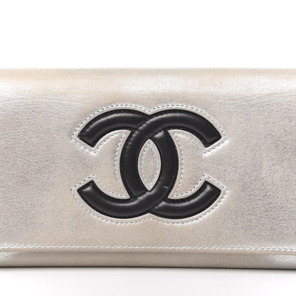 Chanel Lambskin Large CC Flap Wallet Silver 15 of 15
