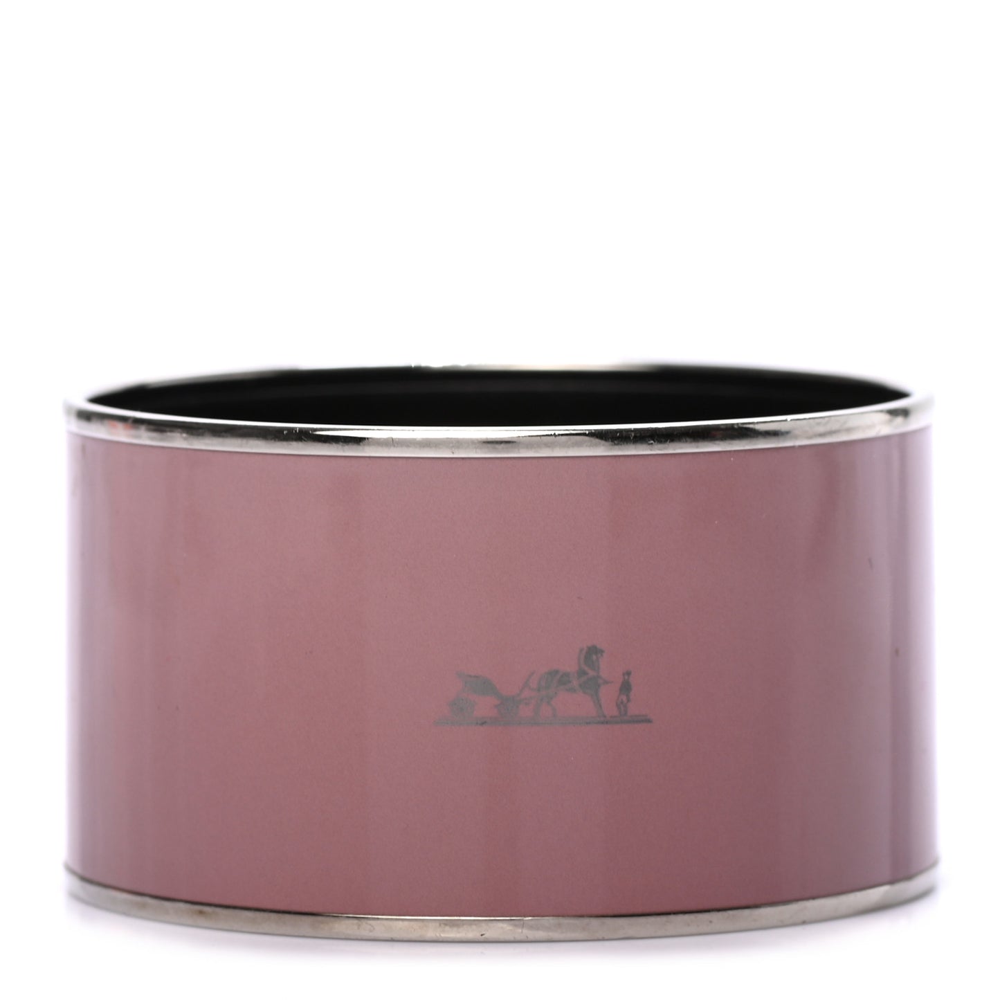 Enamel Printed Extra Wide Caleche Bracelet 62 Bois De Rose