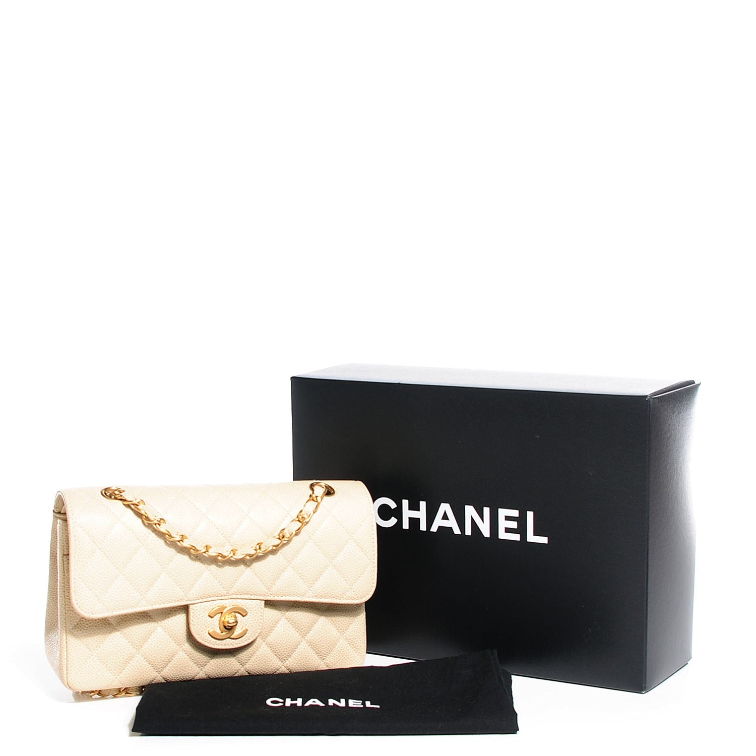 Chanel Caviar Quilted Small Double Flap Beige Clair 9 of 9