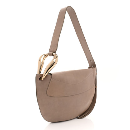 Chloe Grain Calfskin Kiss Hobo Motty Grey 3 of 12