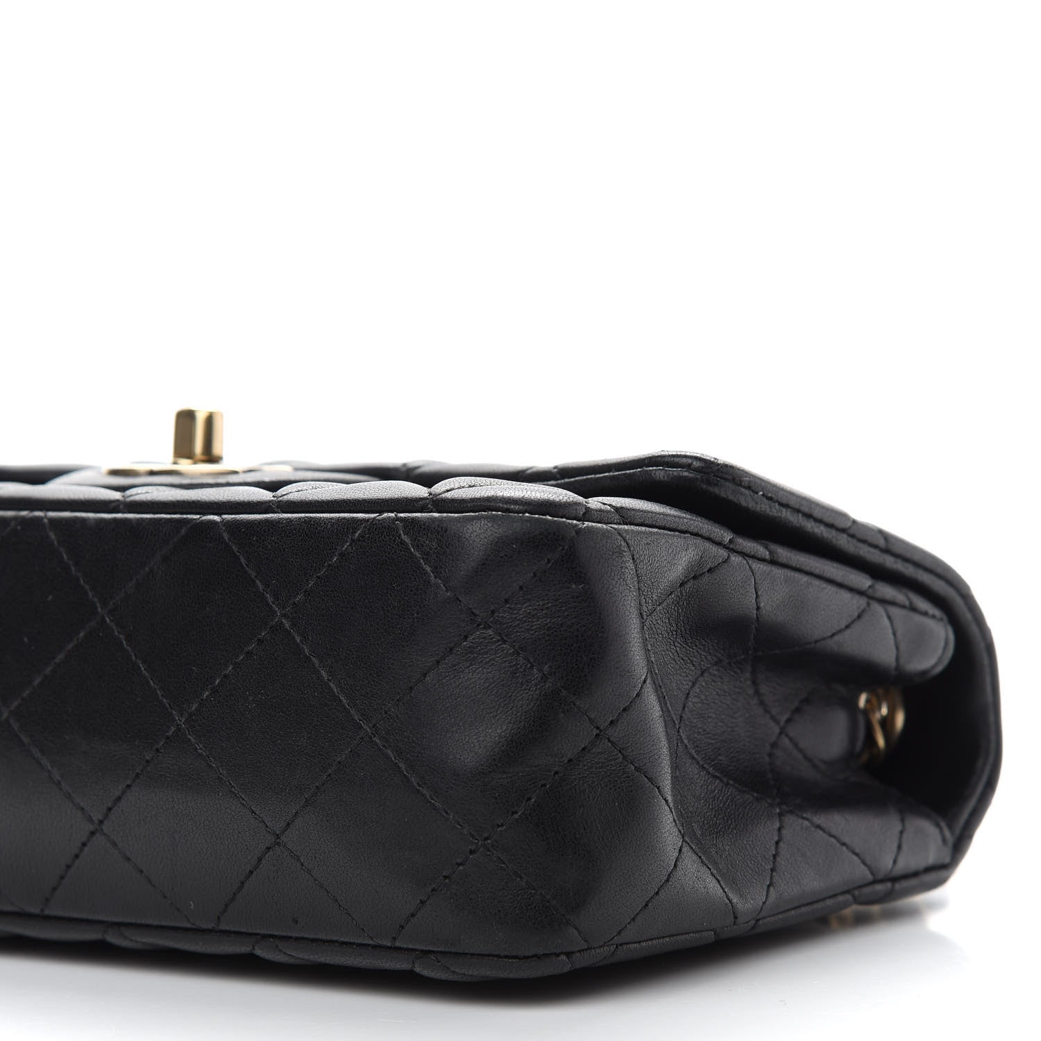 Chanel Lambskin Quilted Mini Rectangular Flap Black 9 of 10
