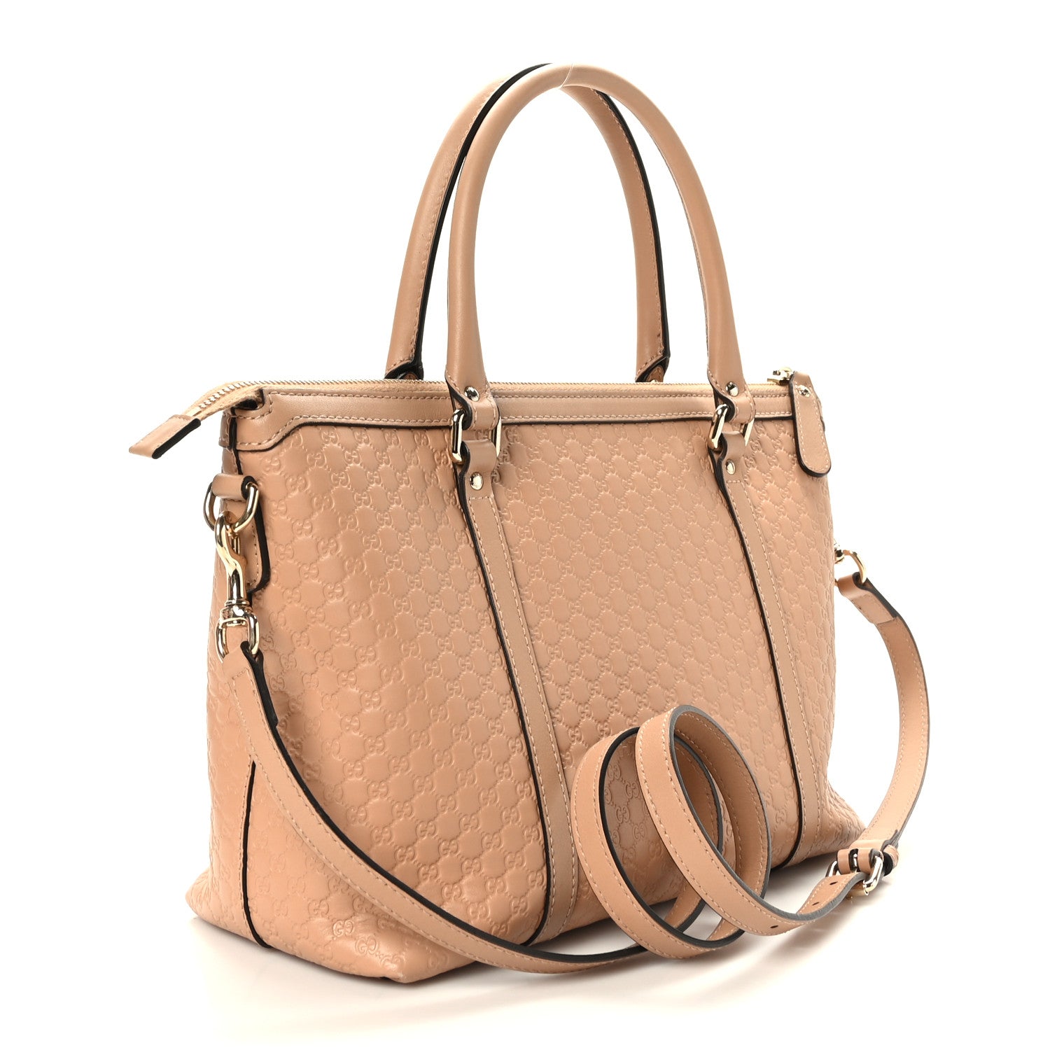 Gucci Soft Microguccissima Small Zippered Satchel Camelia 3 of 10