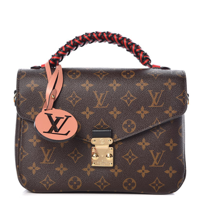 Louis Vuitton Monogram Braided Pochette Metis Coquelicot 1 of 8