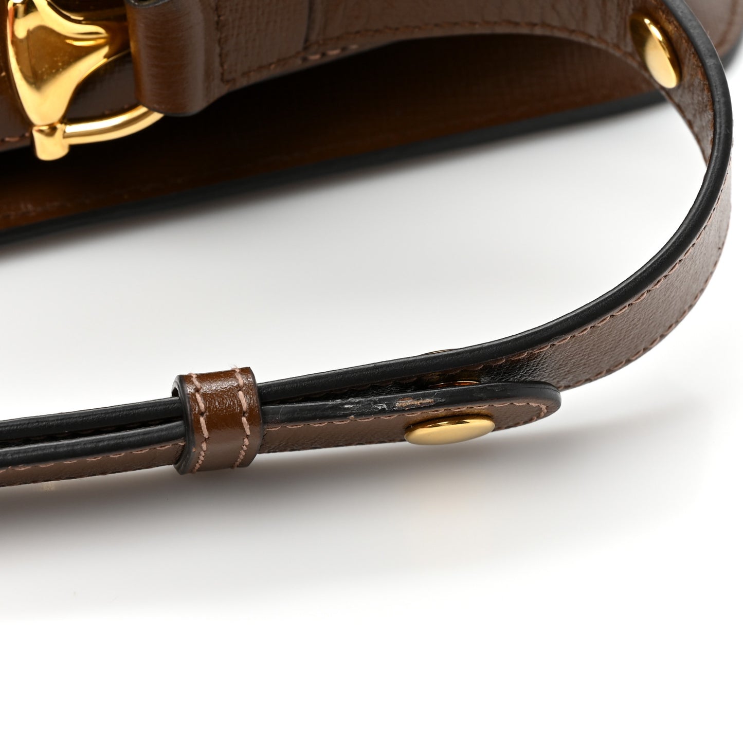 Azalea Calfskin Horsebit 1955 Shoulder Bag Brown Sugar
