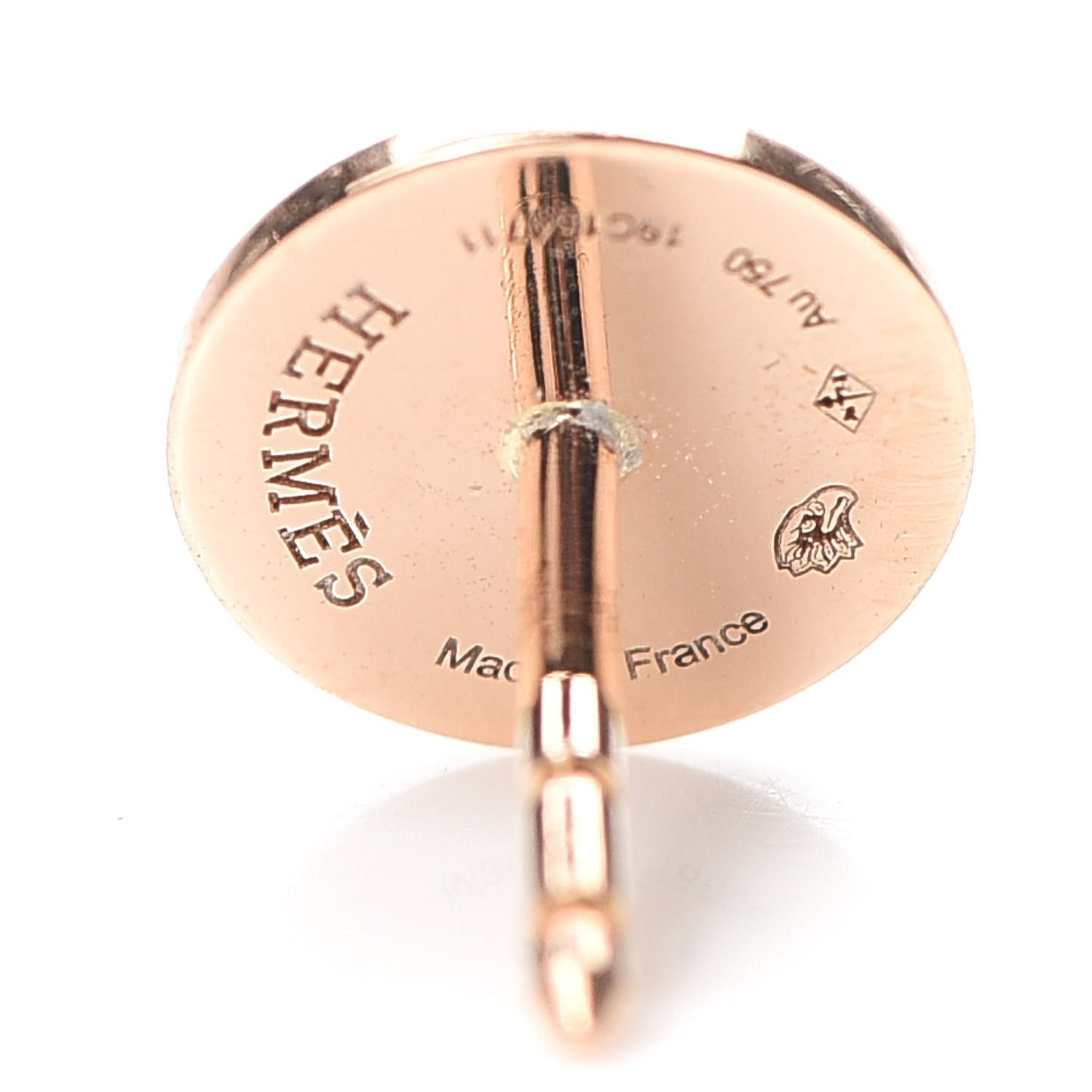 18K Rose Gold TPM Ex-Libris Stud Earrings