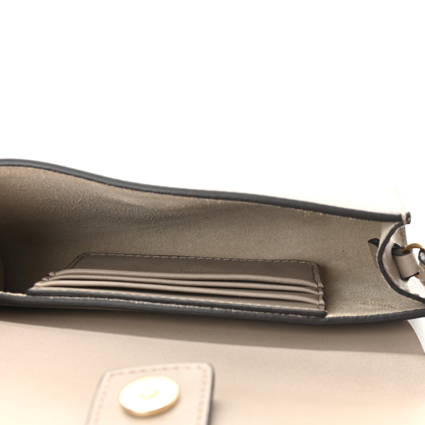 Suede Calfskin Mini Faye Shoulder Bag Motty Grey