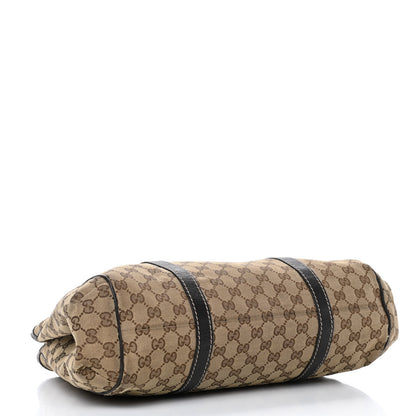 Gucci Monogram New Ladies Web Tote Dark Brown 3 of 9
