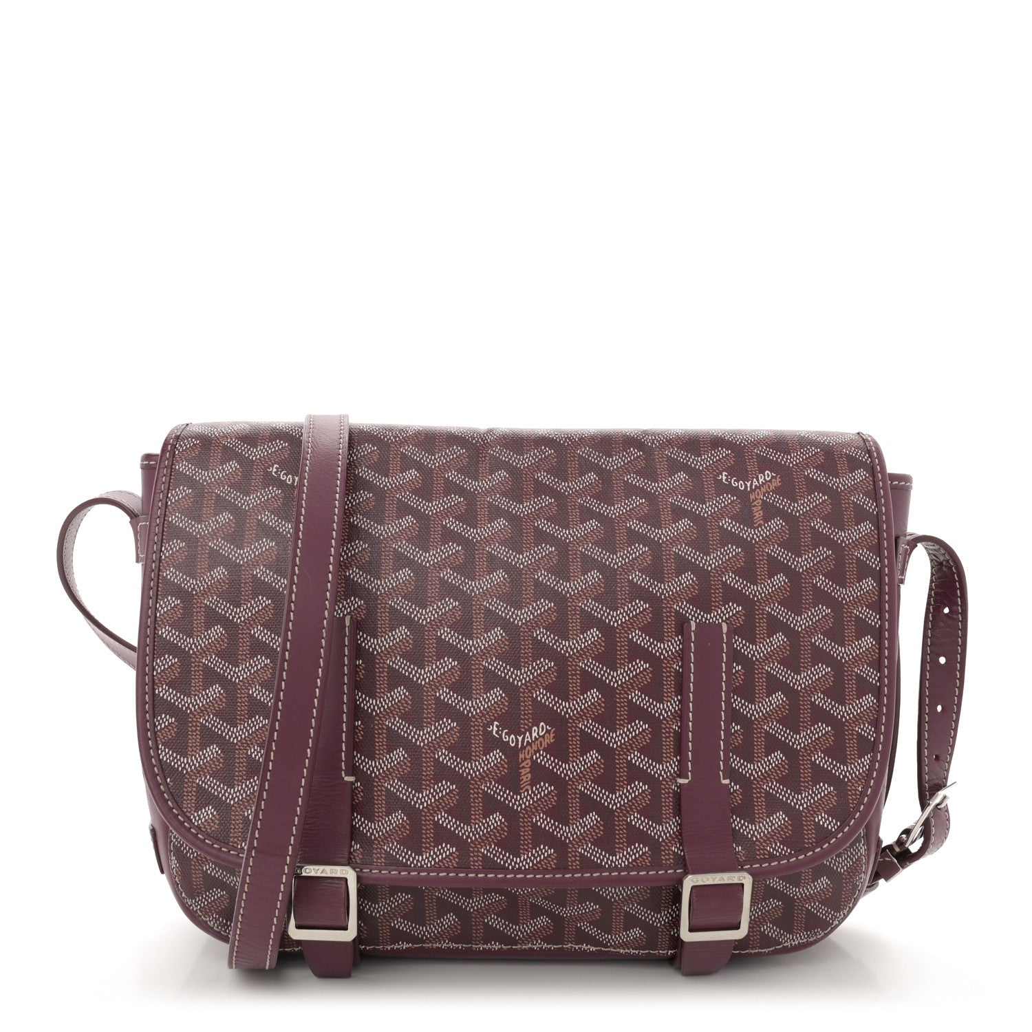 Goyard Goyardine Belvedere PM Messenger Bag Burgundy 1 of 10