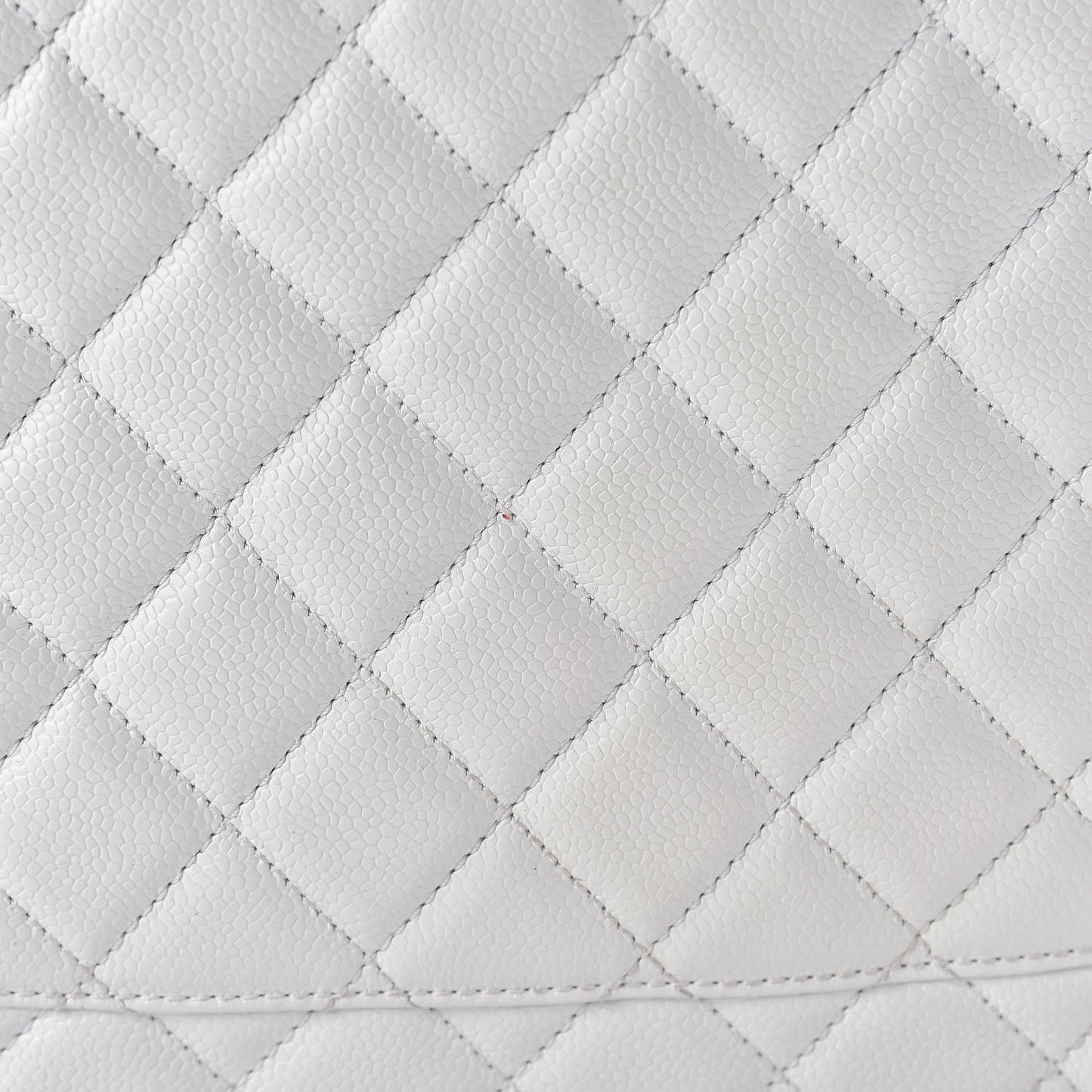 Caviar Quilted Grand Shopping Tote GST White