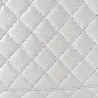 Chanel Caviar Quilted Grand Shopping Tote GST White 12 of 17