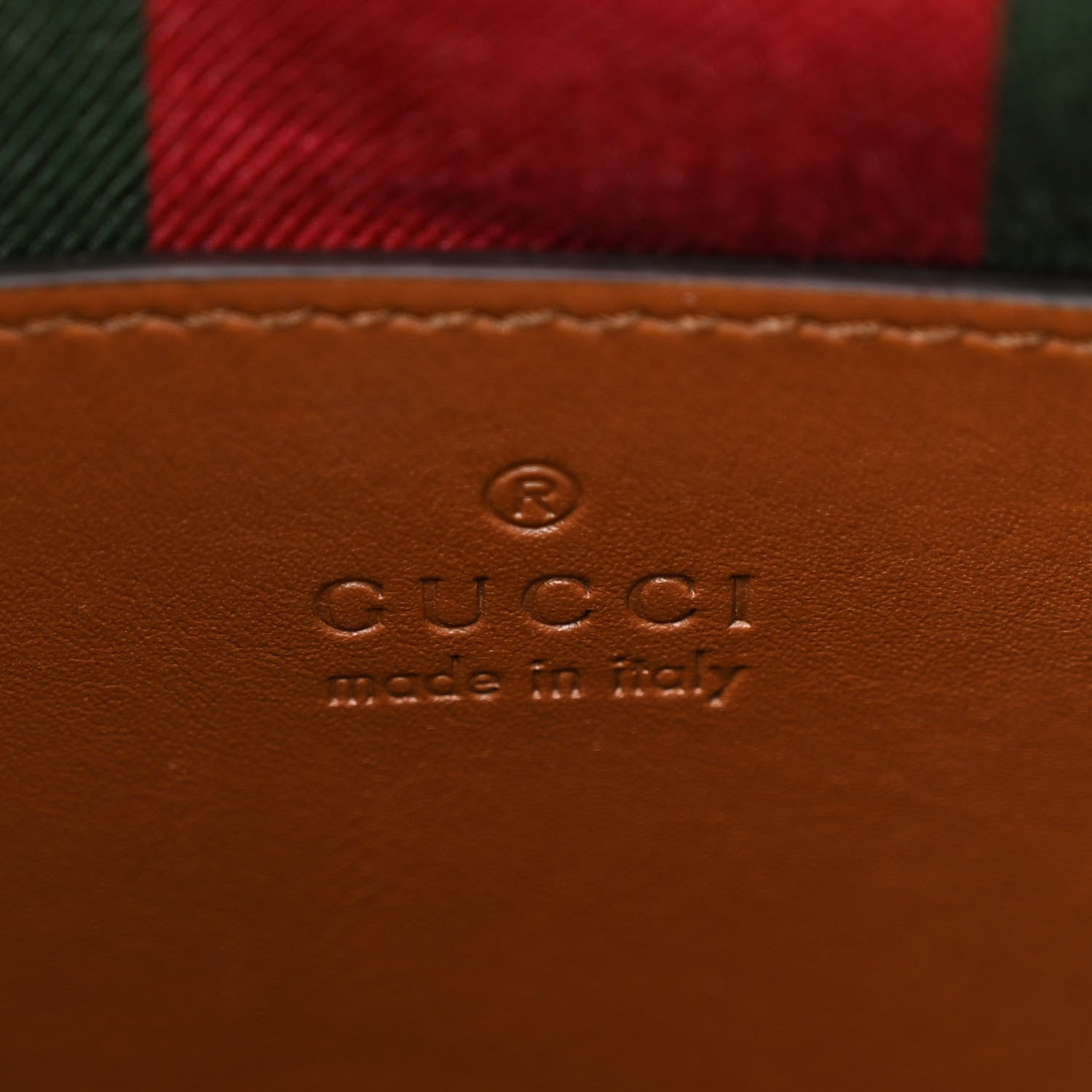 Gucci GG Supreme Monogram Textured Calfskin Small Emblem Shoulder Bag Beige Dark Brown 6 of 10