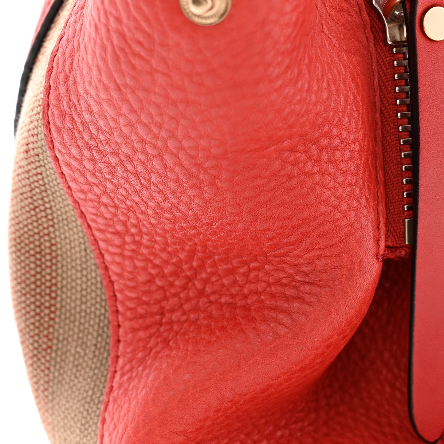 Grainy Calfskin House Check Small Maidstone Red