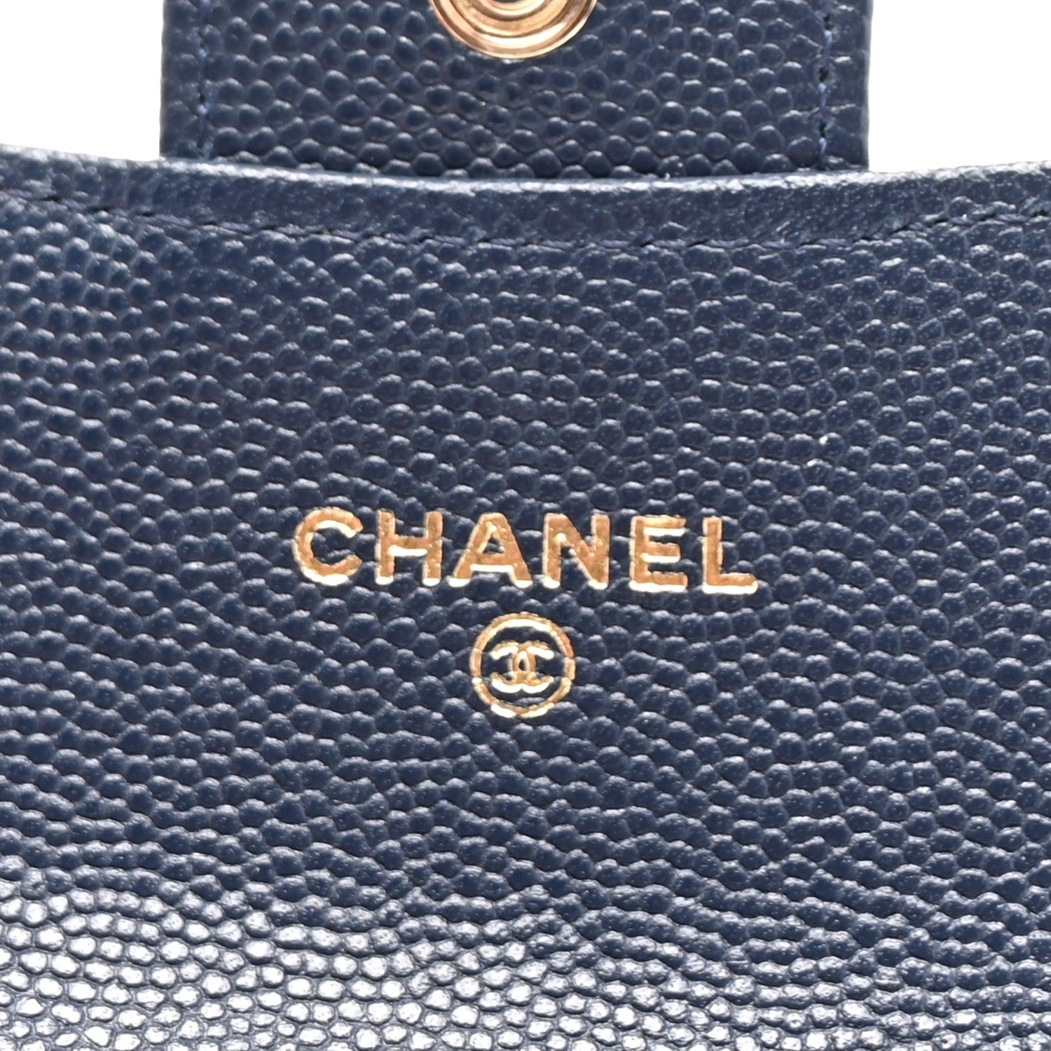 Chanel Caviar Quilted Flap Card Holder Wallet Navy 6 of 9