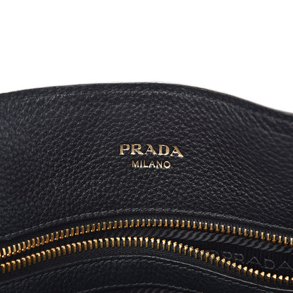 Prada Vitello Daino Tote Black 6 of 12