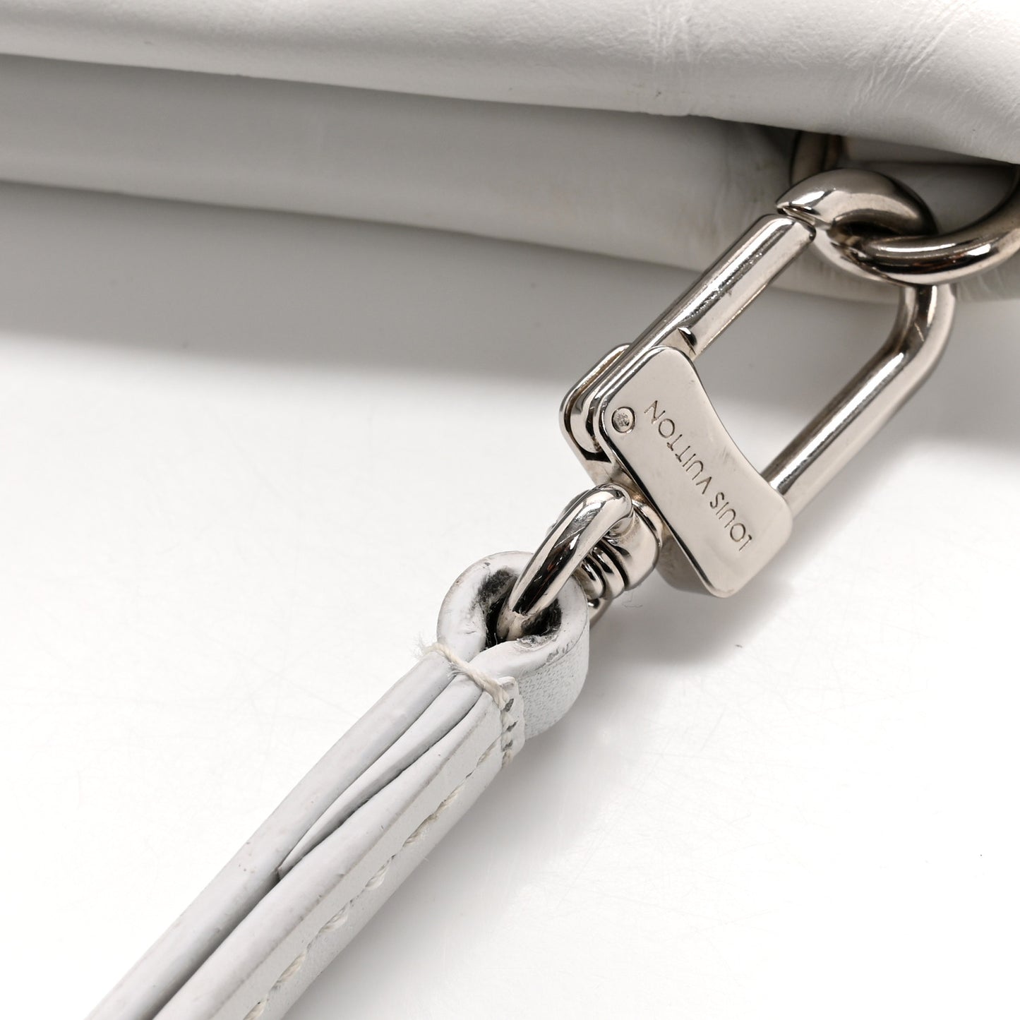 Calfskin Newspaper Print Pouch