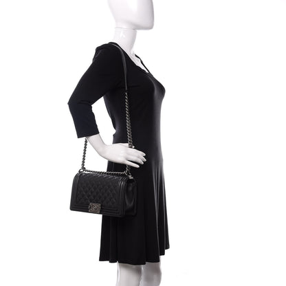 Chanel Caviar Quilted Medium Boy Flap Black 2 of 11