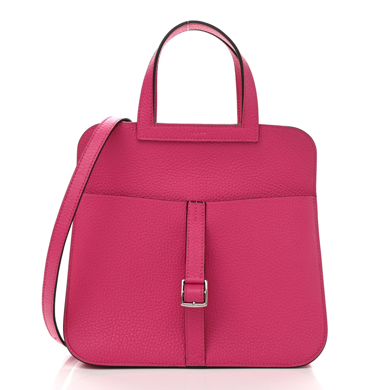 Hermes Taurillon Clemence Halzan 25 Rose Shocking 3 of 12